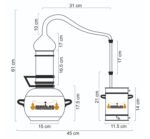 3 Liters Rotating Column Alembic + Thermometer + Separation Grids - Image 8