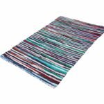 Colourful Recycled Cotton Rug - 120 × 180 cm